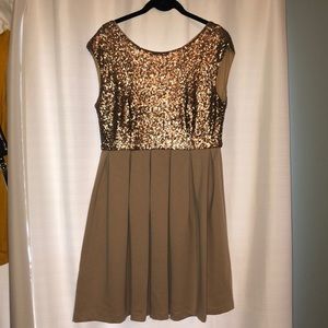 Homecoming Dress-champagne, size large